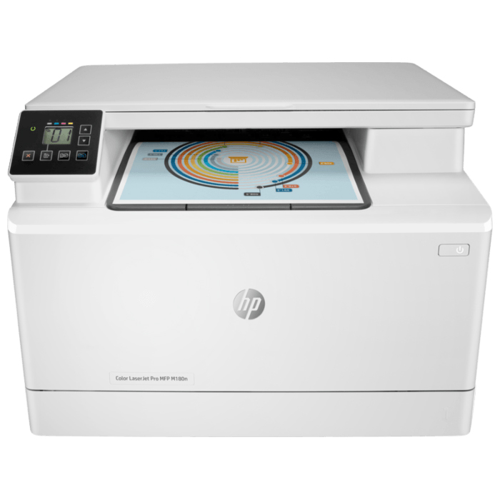 惠普（HP）LaserJet Pro M180n A4彩色激光多功能一体机(打印/复印/扫描)